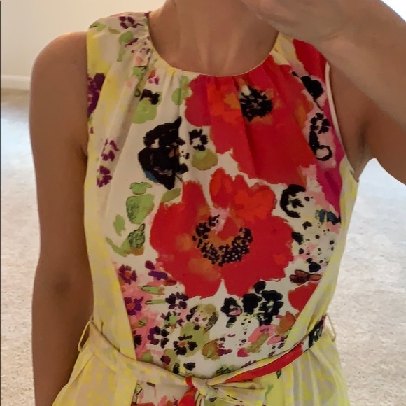 Rachel Roy flower dress yellow animal print size 2 - Picture 5 of 16